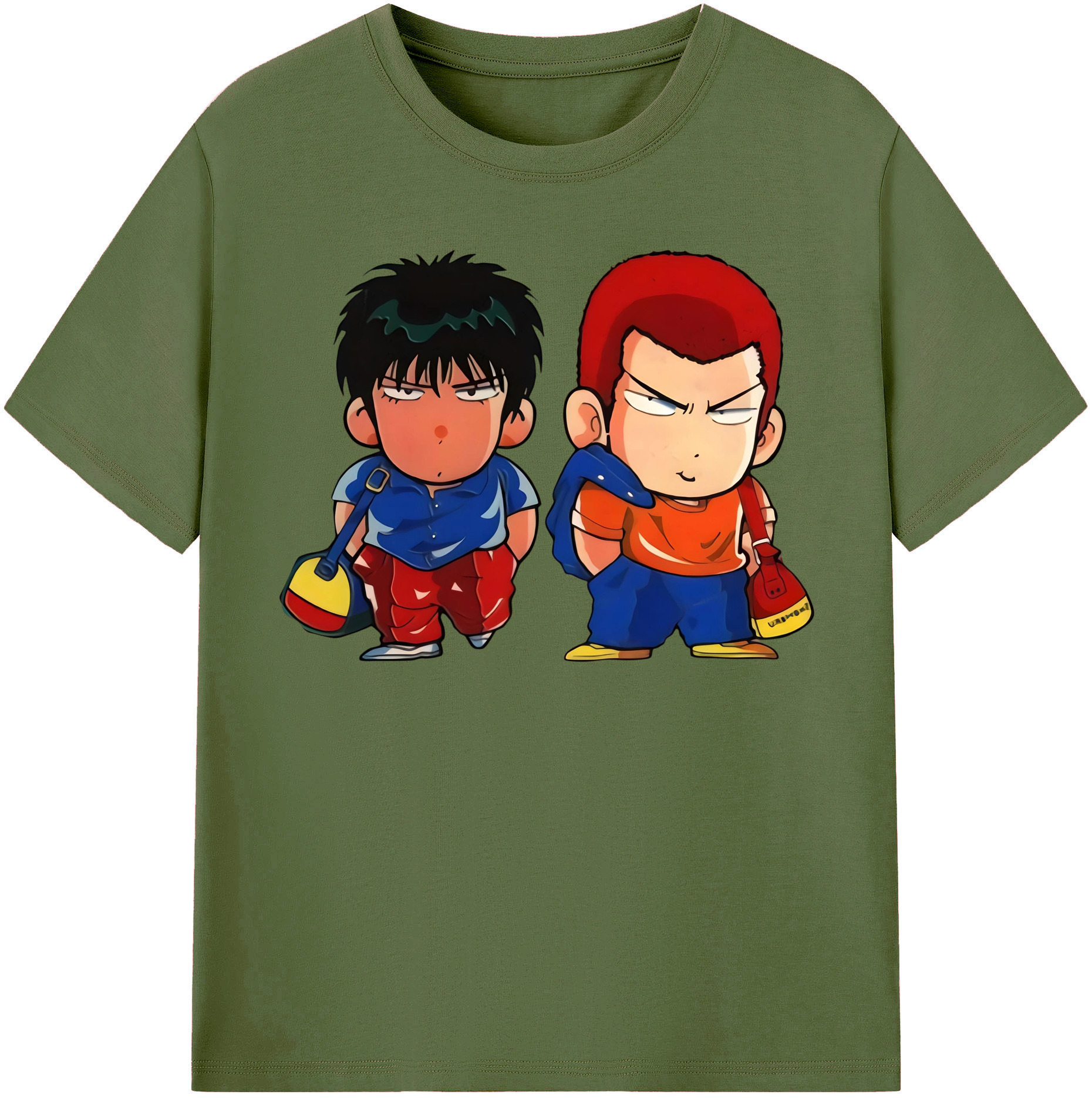 SLAM DUNK／スラムダンク 綿100％半袖Tシャツ（フロントプリント）